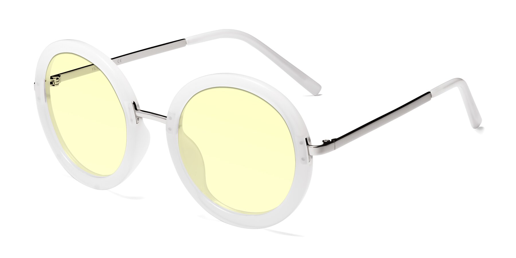 Angle of Bloom in Transparent Glacier Grey with Light Yellow Tinted Lenses