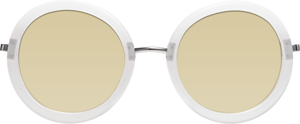 Transparent Glacier Grey Geek-Chic Oversized Round Tinted Sunglasses ...
