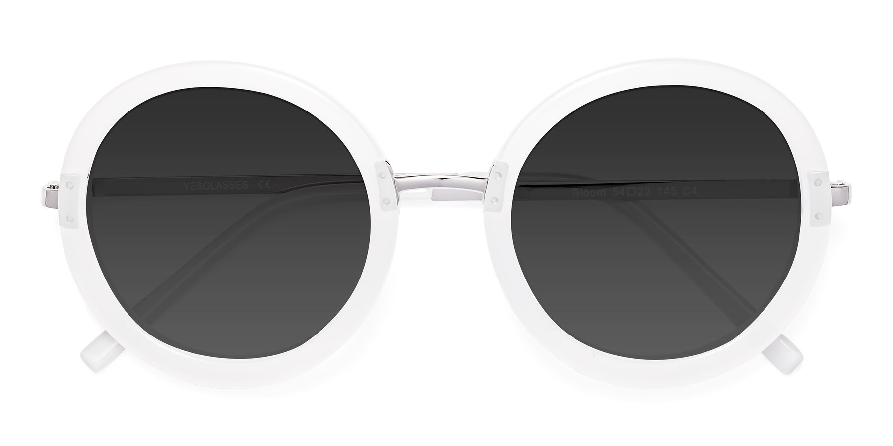 Folded Front of Bloom in Transparent Glacier Grey with Gray Tinted Lenses