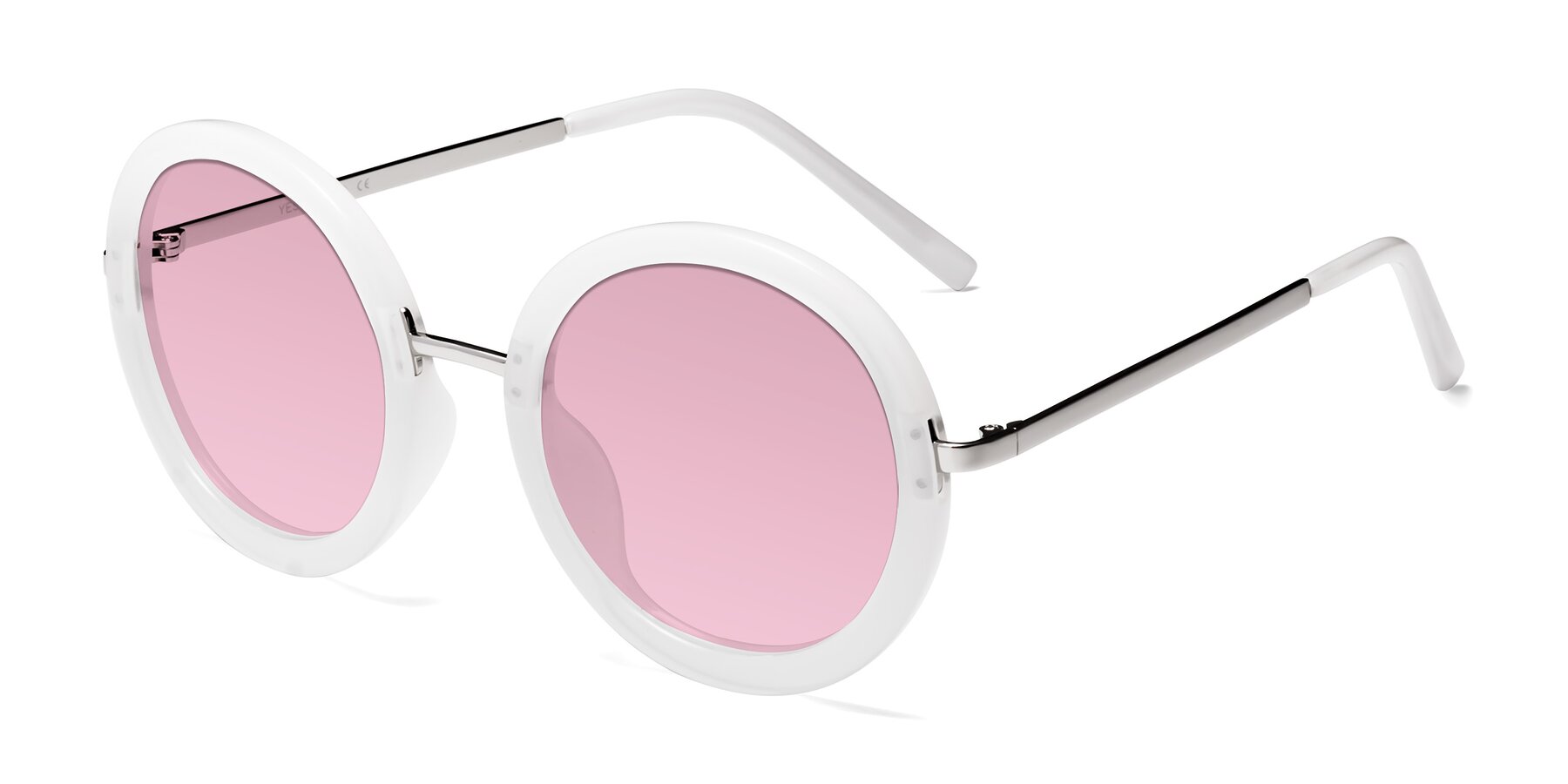 Angle of Bloom in Transparent Glacier Grey with Light Wine Tinted Lenses