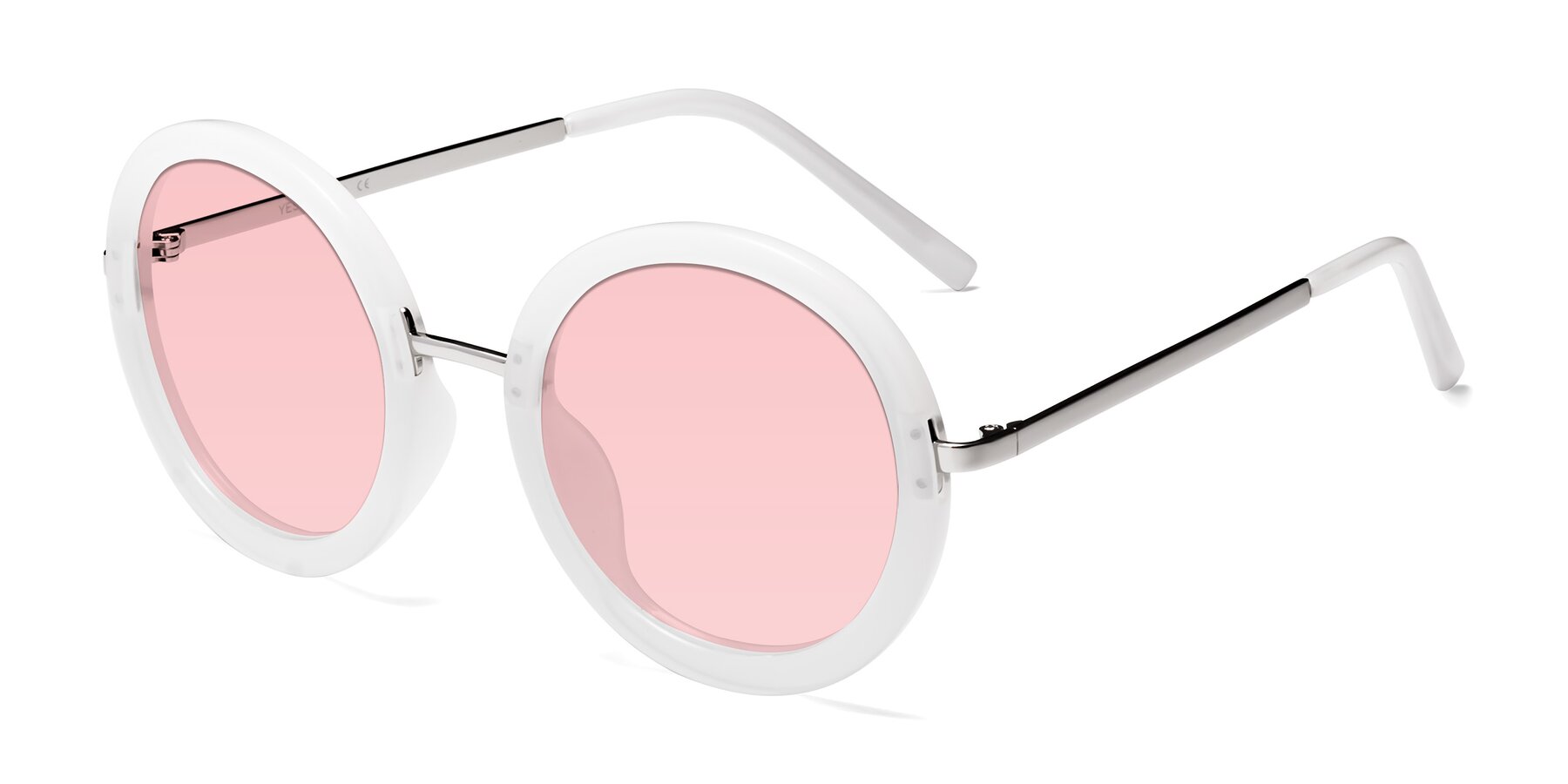 Angle of Bloom in Transparent Glacier Grey with Light Garnet Tinted Lenses