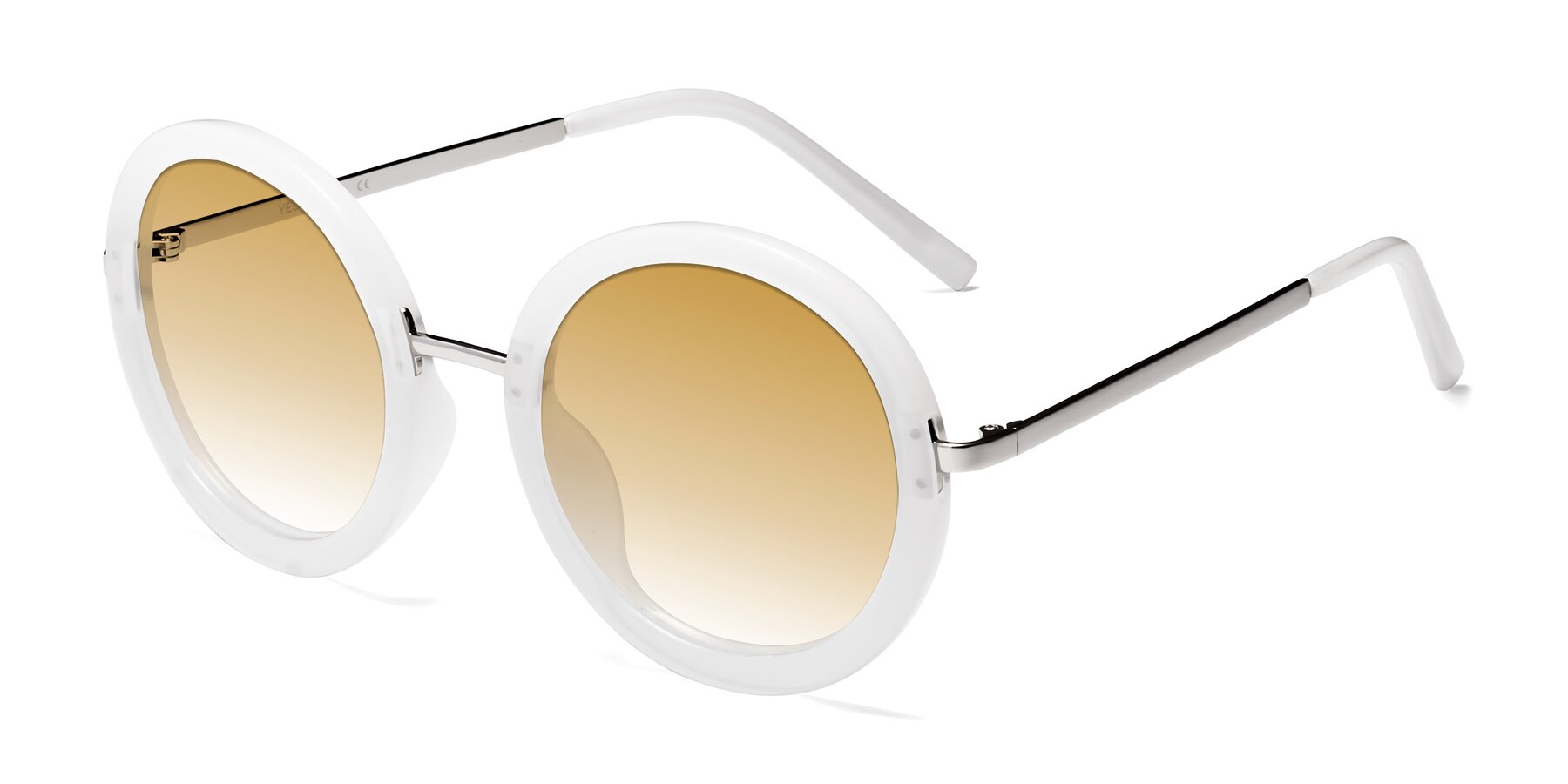 Angle of Bloom in Transparent Glacier Grey with Champagne Gradient Lenses