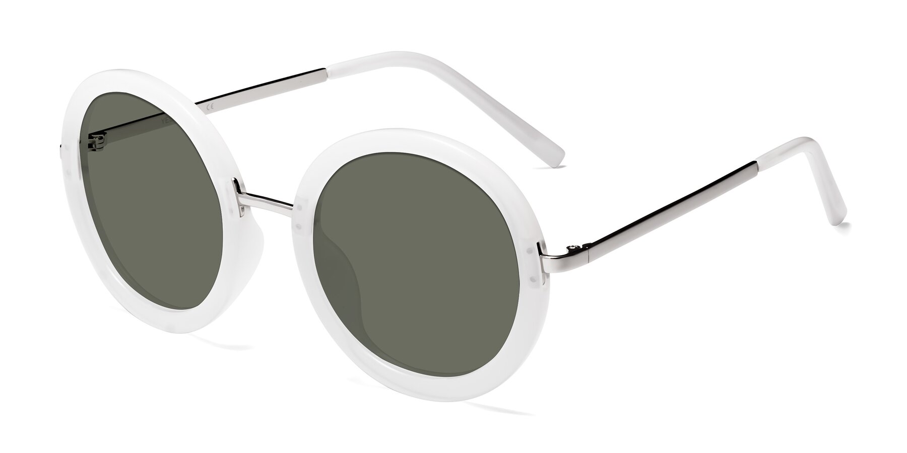 Angle of Bloom in Transparent Glacier Grey with Gray Polarized Lenses