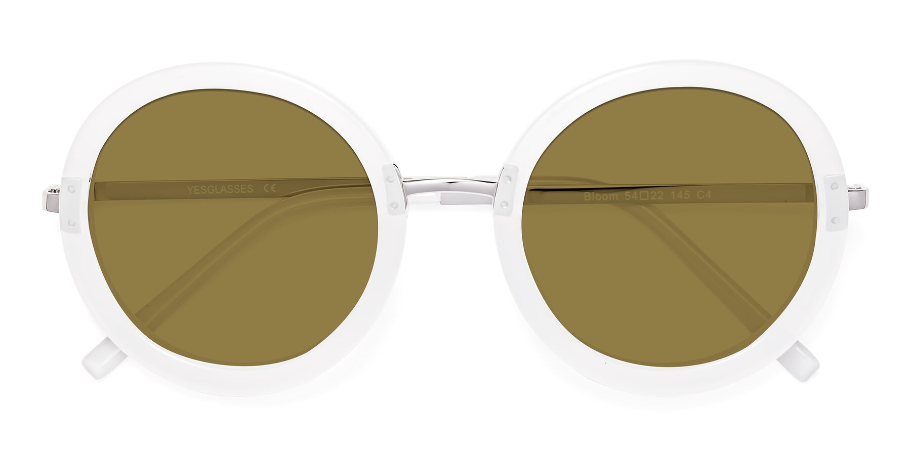 Folded Front of Bloom in Transparent Glacier Grey with Brown Polarized Lenses