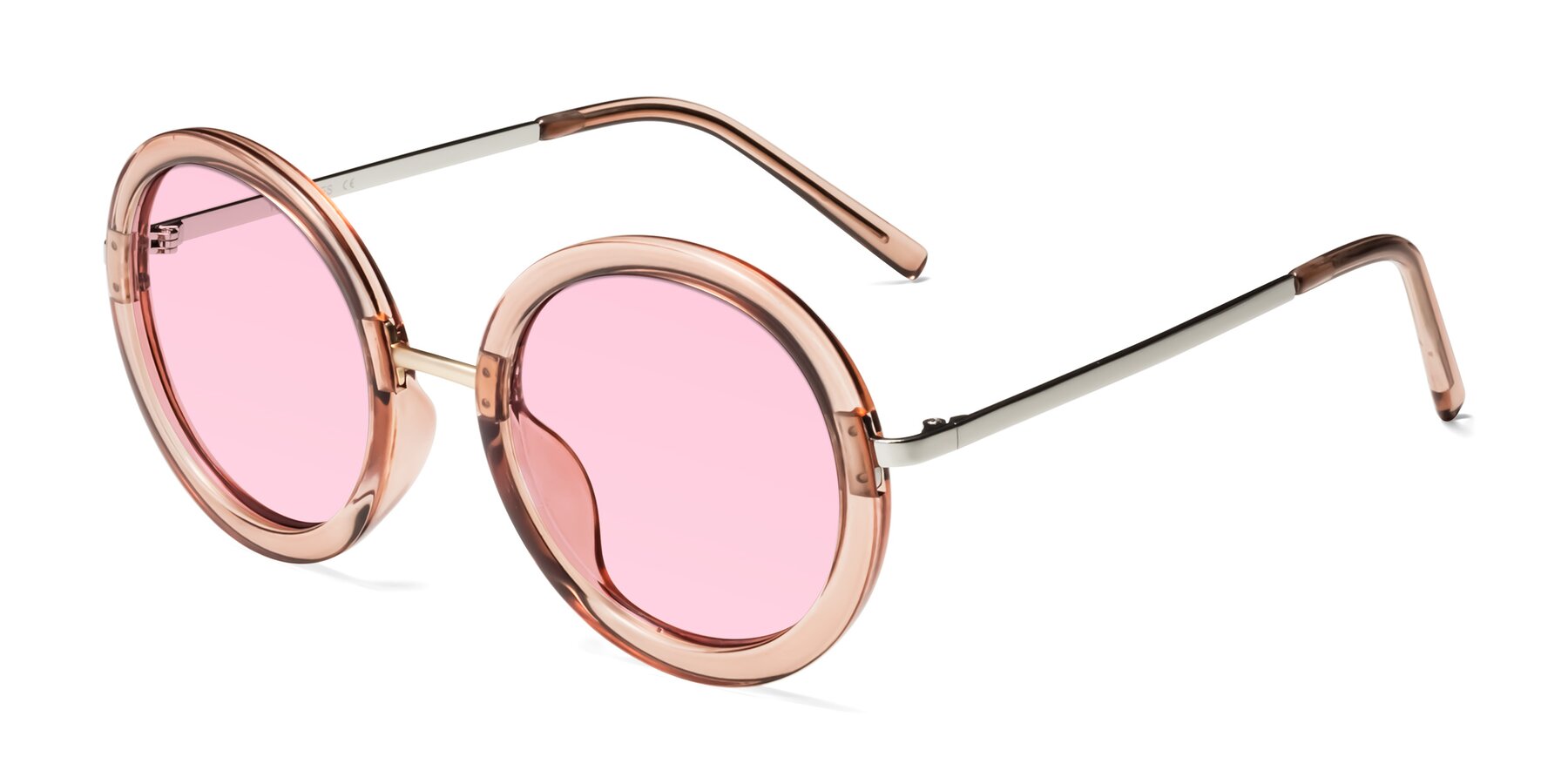 Angle of Bloom in Caramel with Light Pink Tinted Lenses