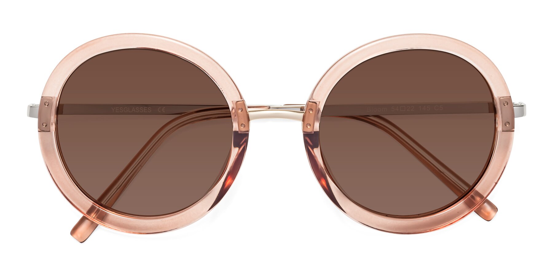 Folded Front of Bloom in Caramel with Brown Tinted Lenses