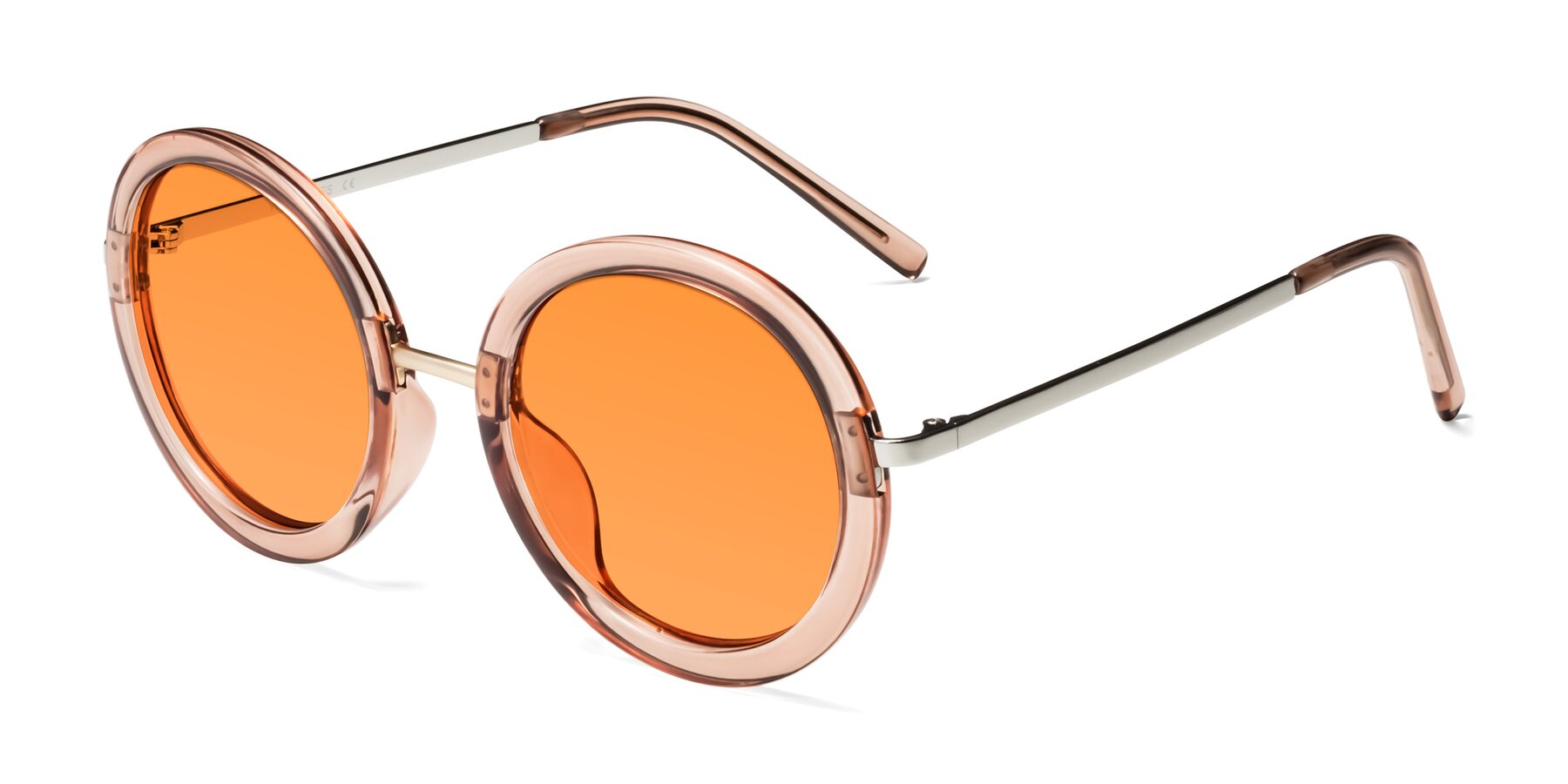 Angle of Bloom in Caramel with Orange Tinted Lenses