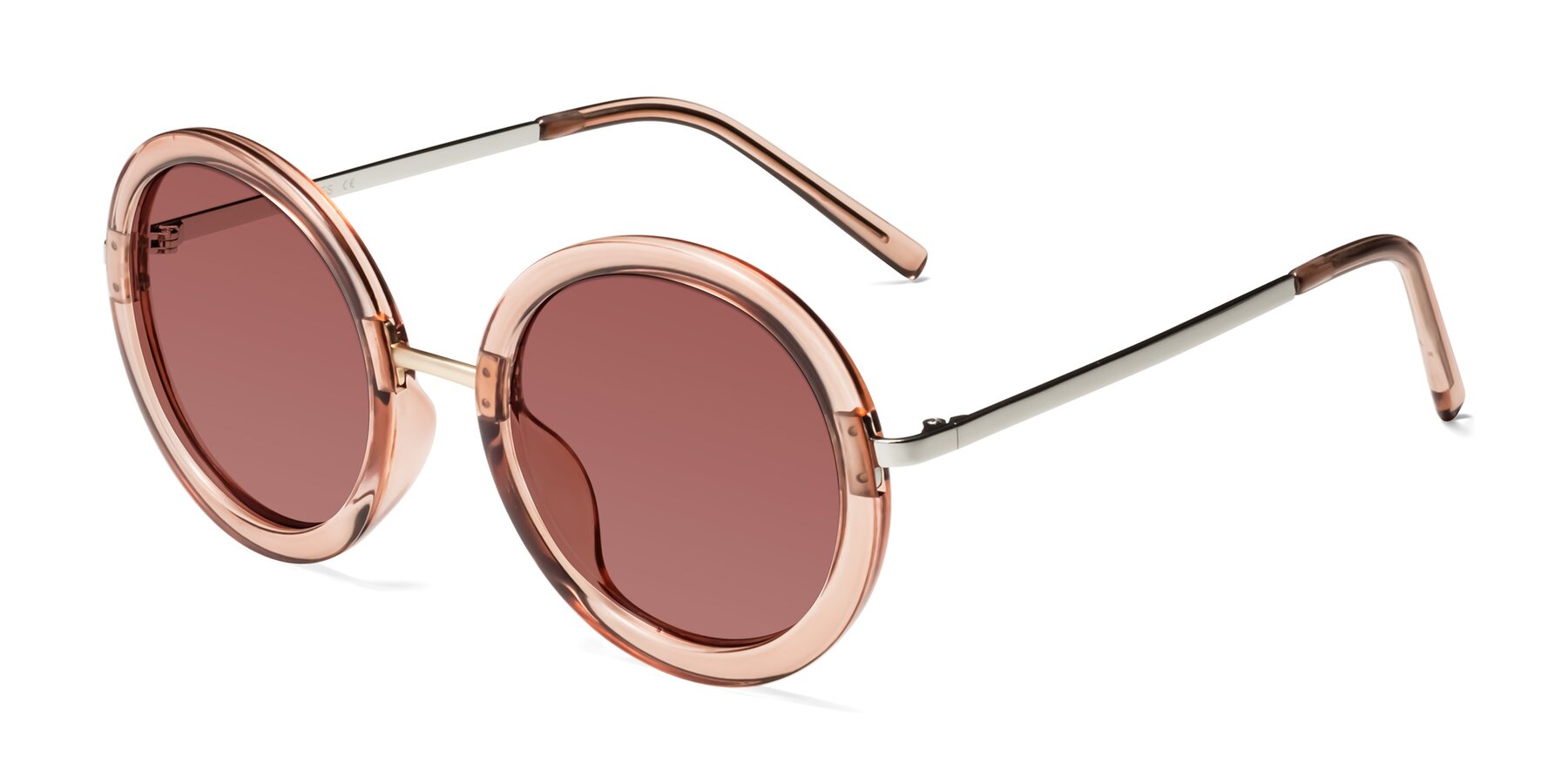 Angle of Bloom in Caramel with Garnet Tinted Lenses