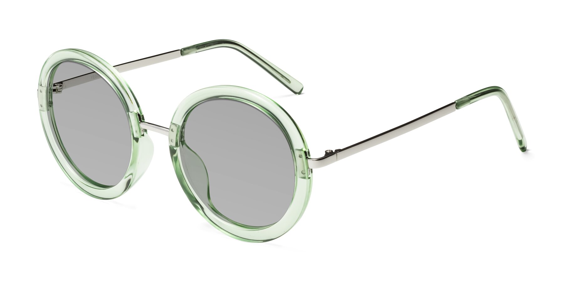 Angle of Bloom in Mint Green with Light Gray Tinted Lenses