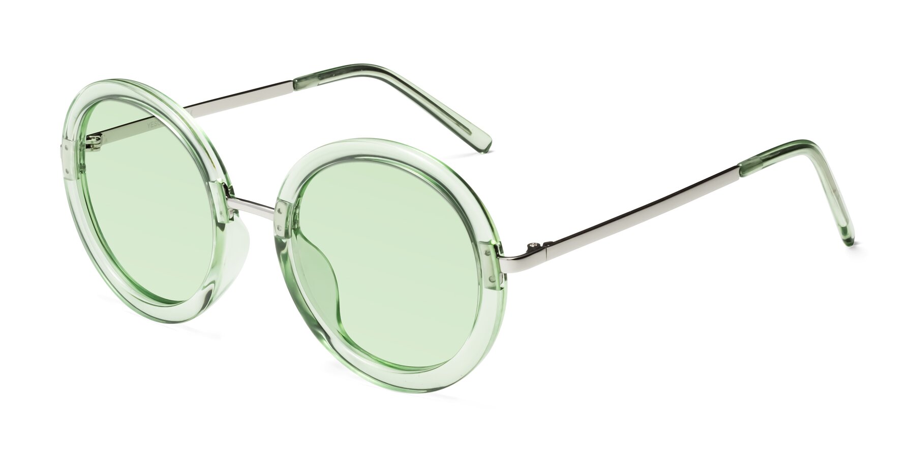 Angle of Bloom in Mint Green with Light Green Tinted Lenses