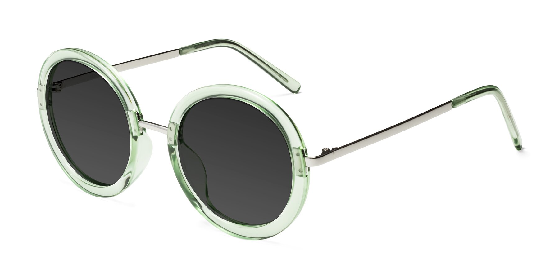 Angle of Bloom in Mint Green with Gray Tinted Lenses