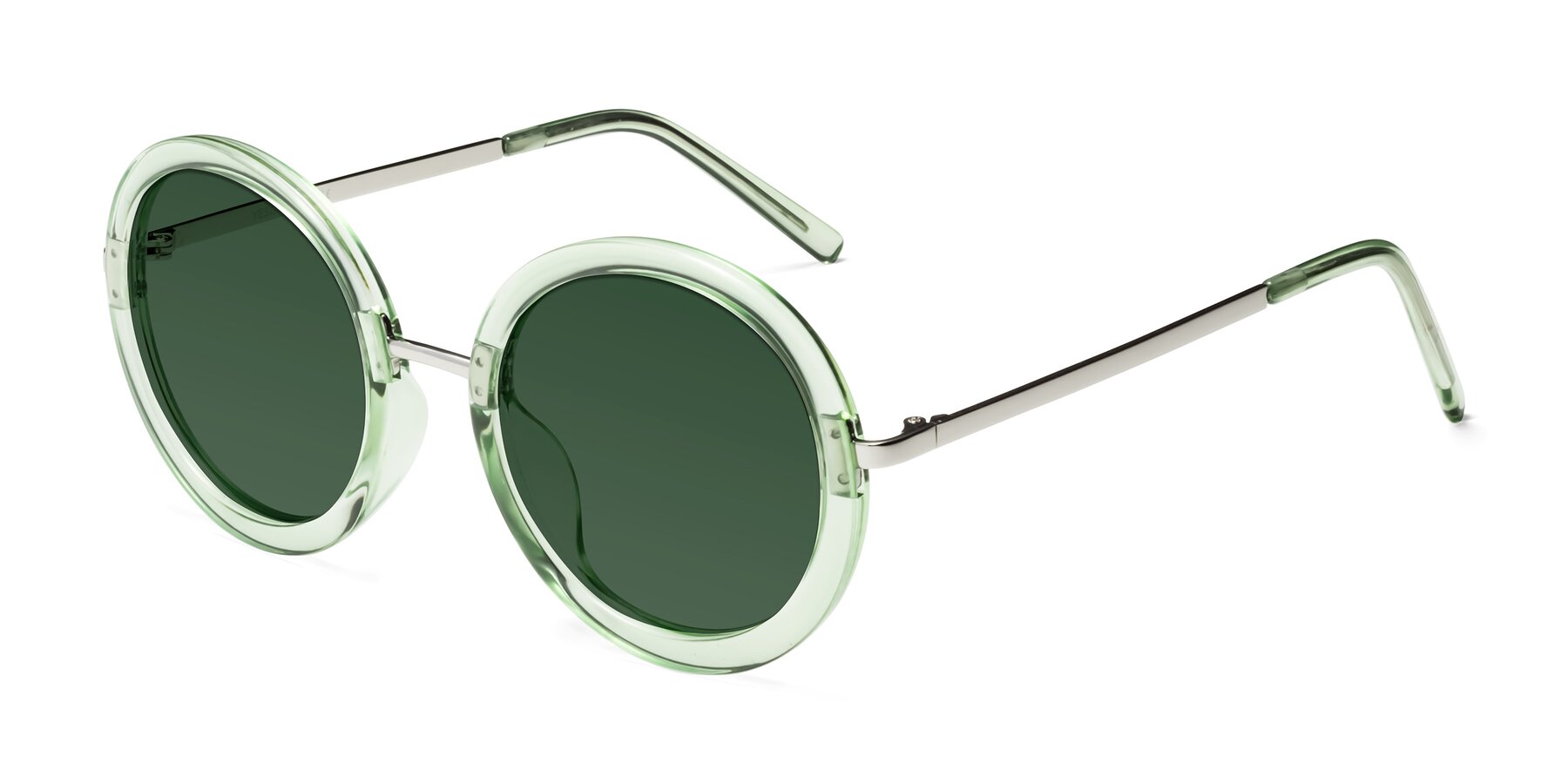 Angle of Bloom in Mint Green with Green Tinted Lenses