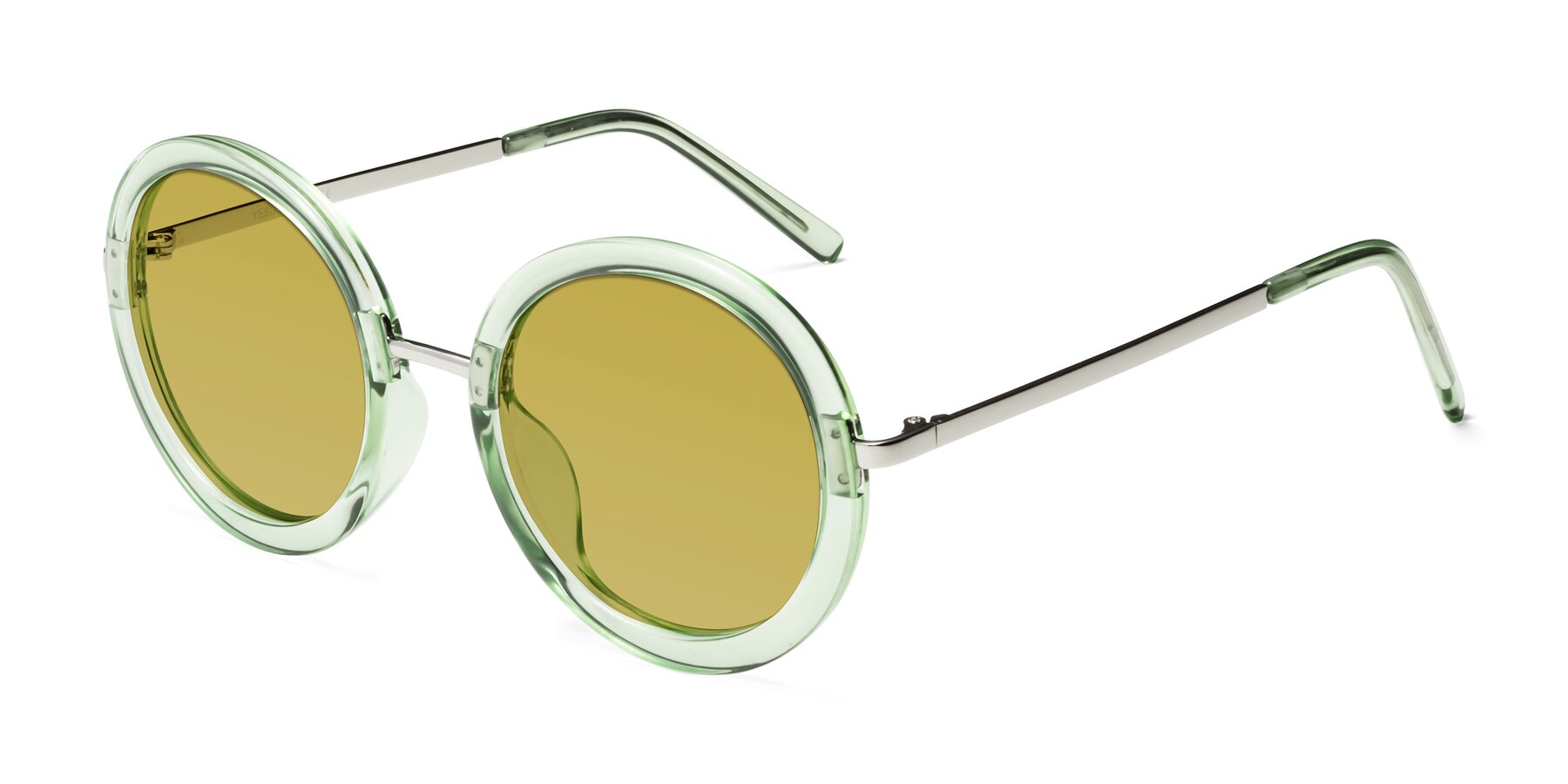 Angle of Bloom in Mint Green with Champagne Tinted Lenses
