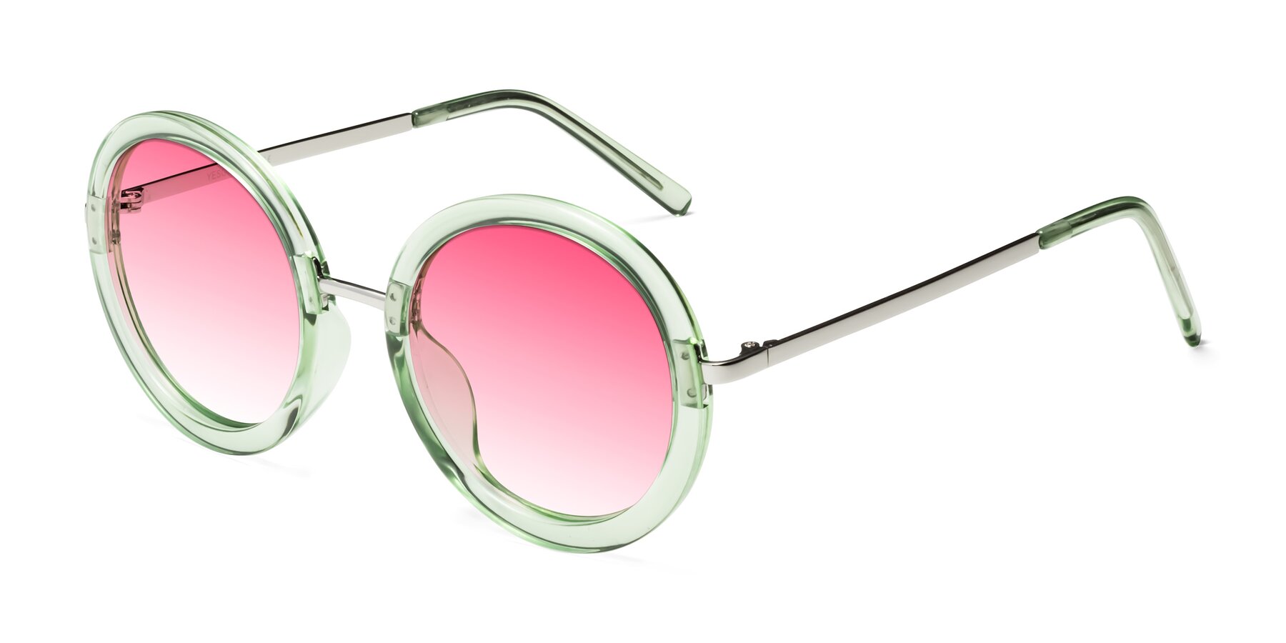 Angle of Bloom in Mint Green with Pink Gradient Lenses