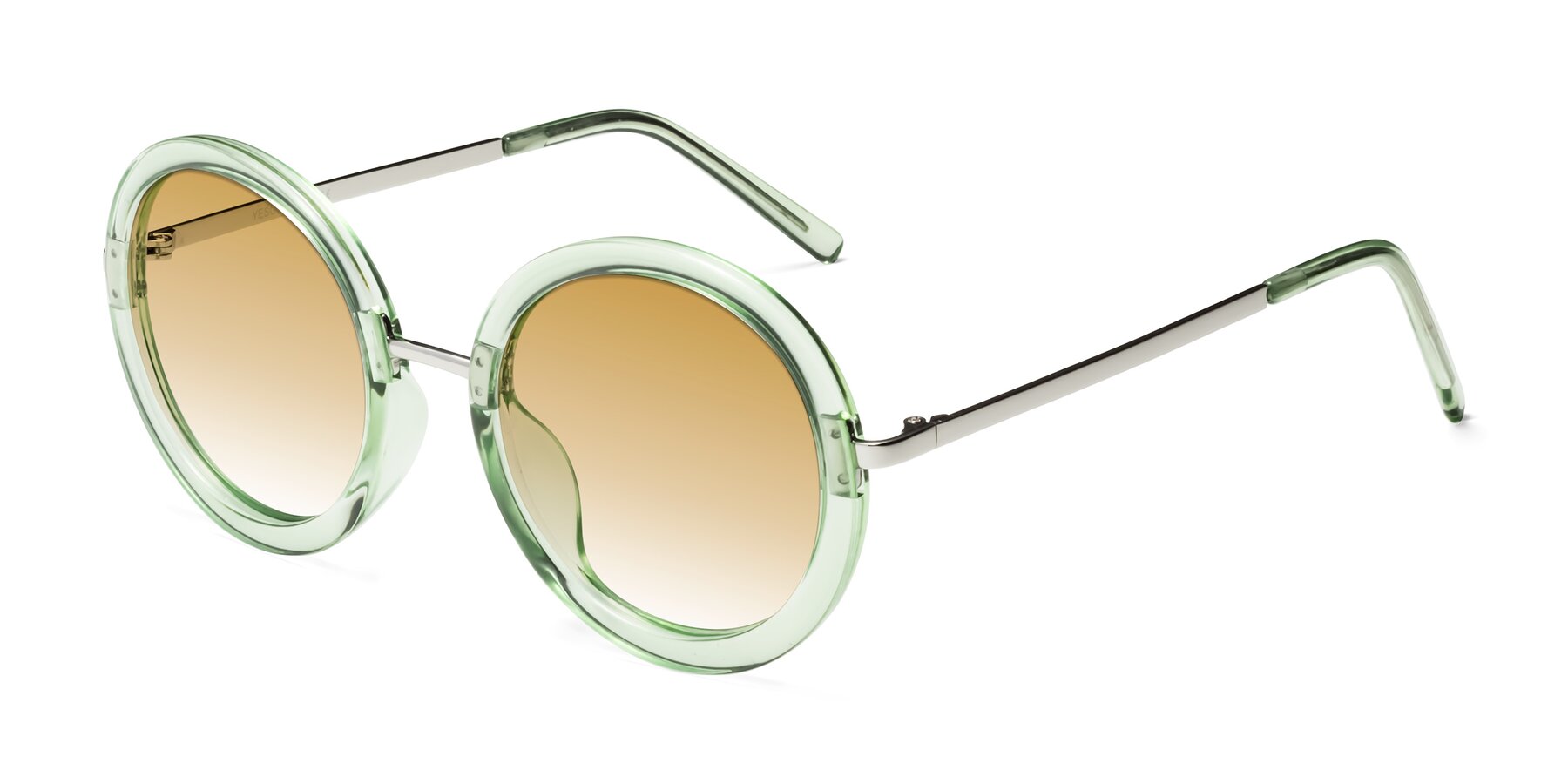 Angle of Bloom in Mint Green with Champagne Gradient Lenses