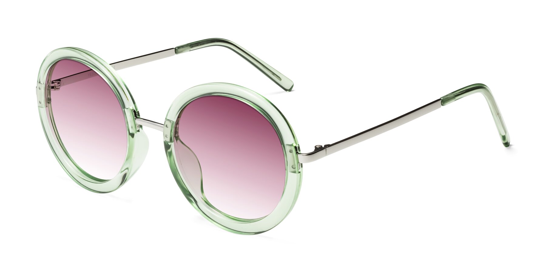 Angle of Bloom in Mint Green with Wine Gradient Lenses