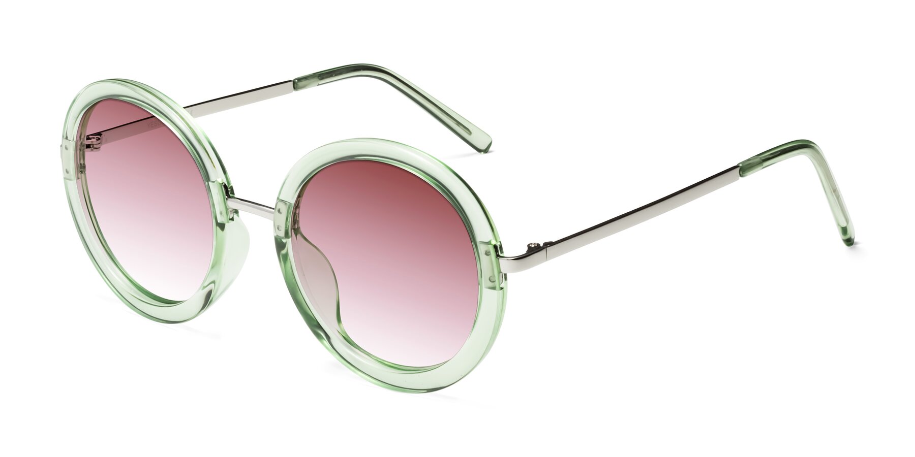 Angle of Bloom in Mint Green with Garnet Gradient Lenses