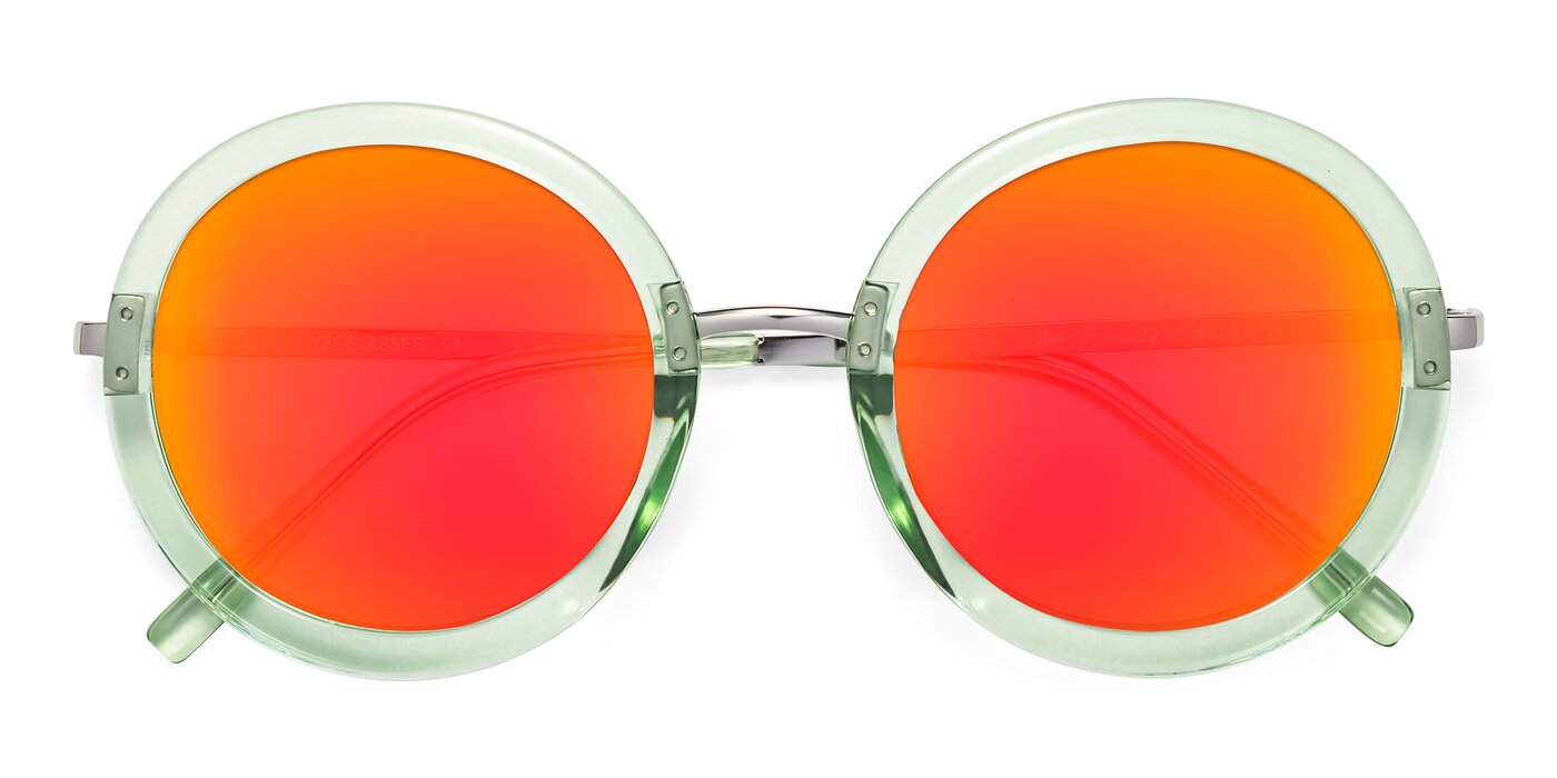 Bloom - Mint Green Flash Mirrored Sunglasses