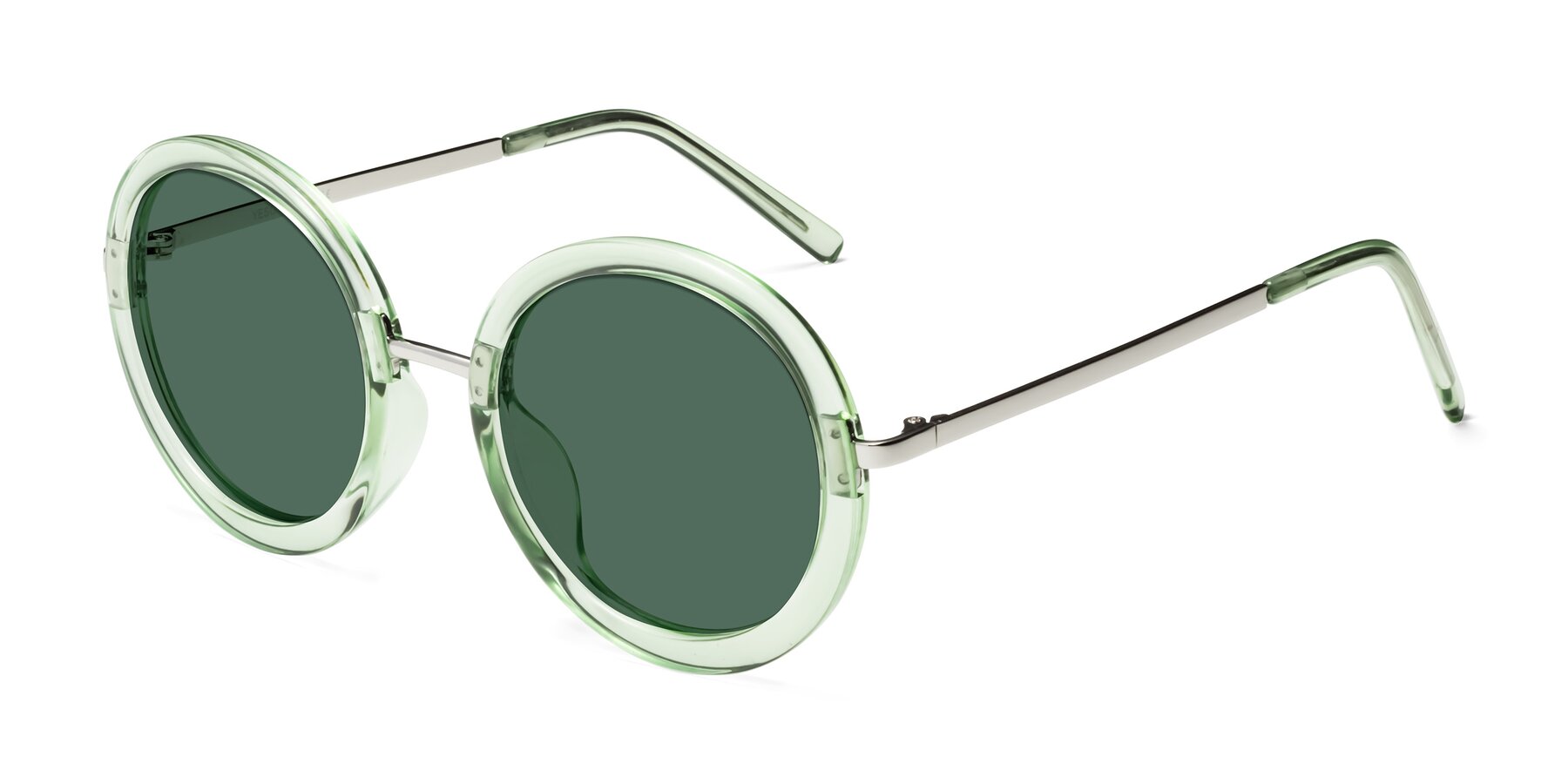Angle of Bloom in Mint Green with Green Polarized Lenses