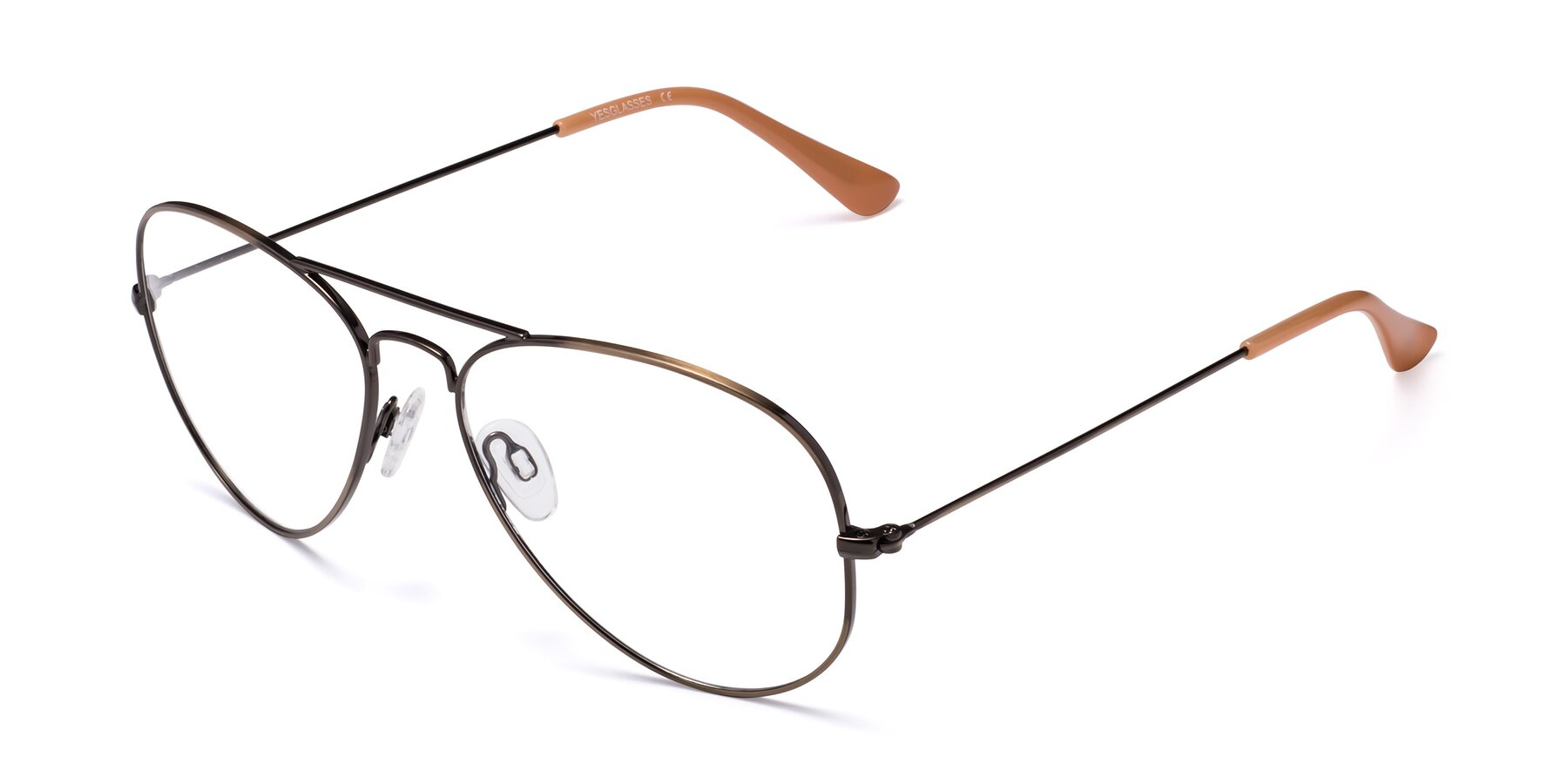 Angle of Yesterday in Antique Bronze with Clear Reading Eyeglass Lenses