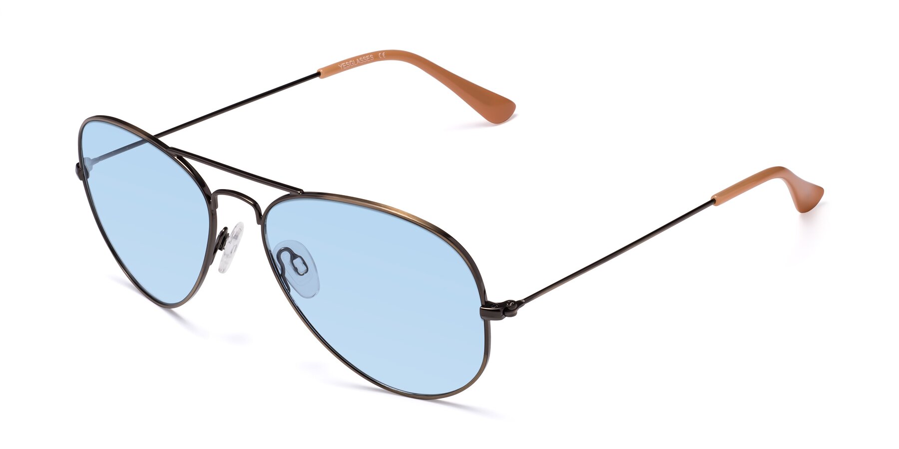 Angle of Yesterday in Antique Bronze with Light Blue Tinted Lenses