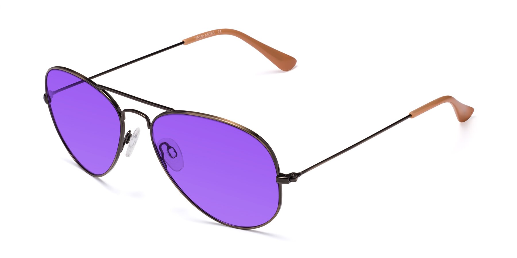 Angle of Yesterday in Antique Bronze with Purple Tinted Lenses
