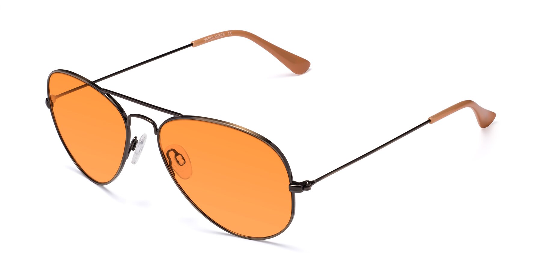 Angle of Yesterday in Antique Bronze with Orange Tinted Lenses