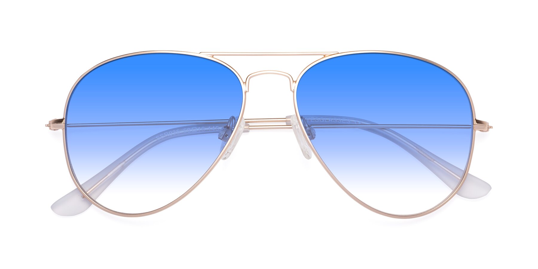 Folded Front of Yesterday in Jet Gold with Blue Gradient Lenses