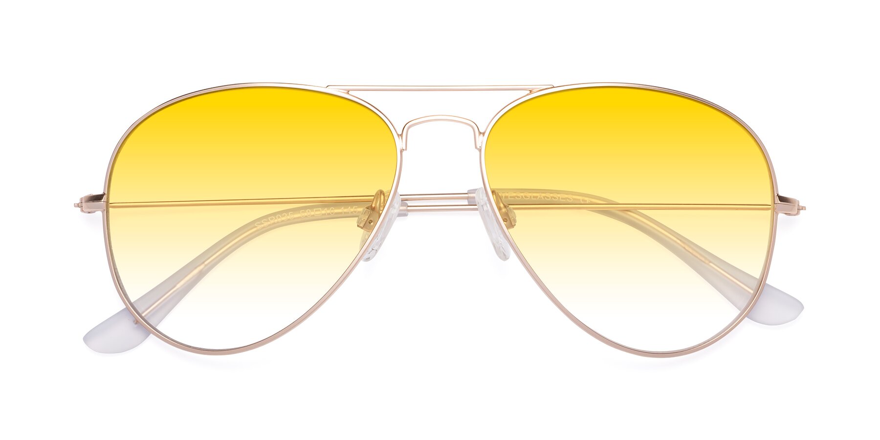 Folded Front of Yesterday in Jet Gold with Yellow Gradient Lenses