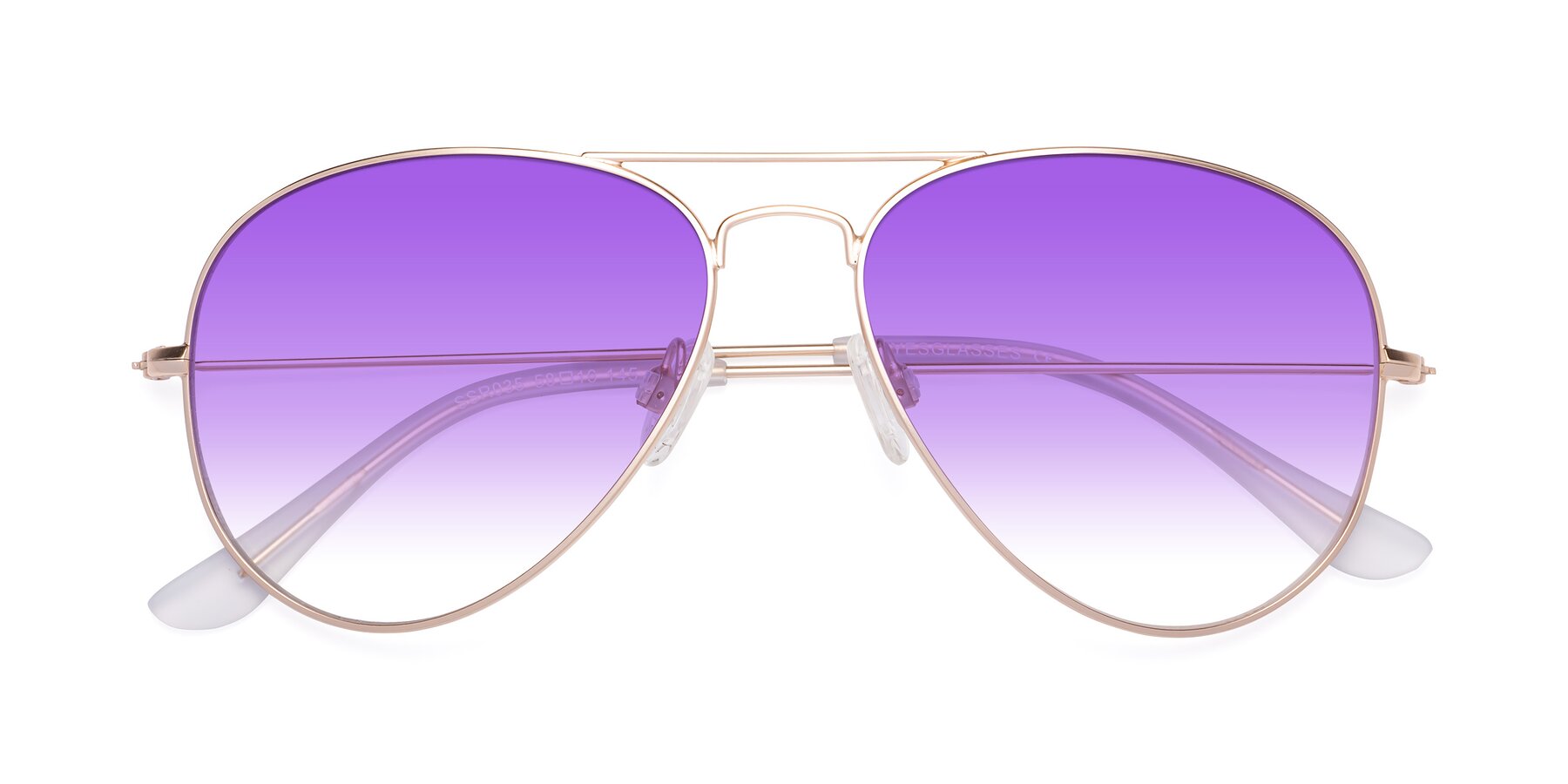 Folded Front of Yesterday in Jet Gold with Purple Gradient Lenses