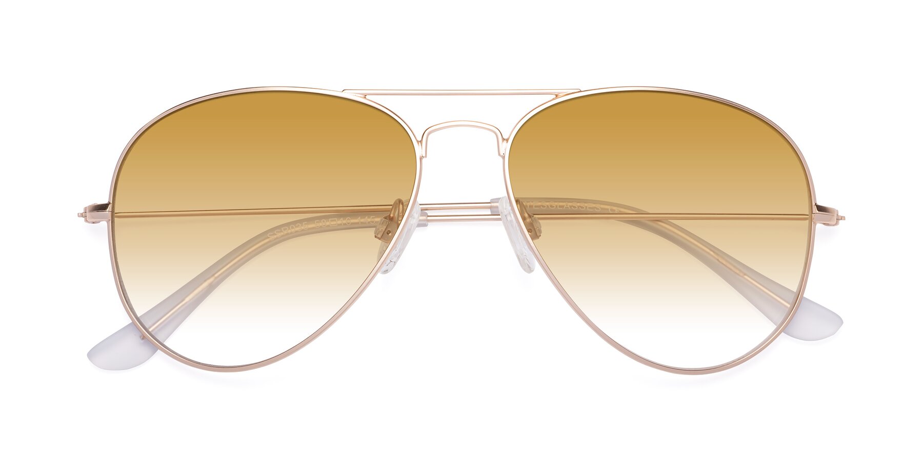 Folded Front of Yesterday in Jet Gold with Champagne Gradient Lenses
