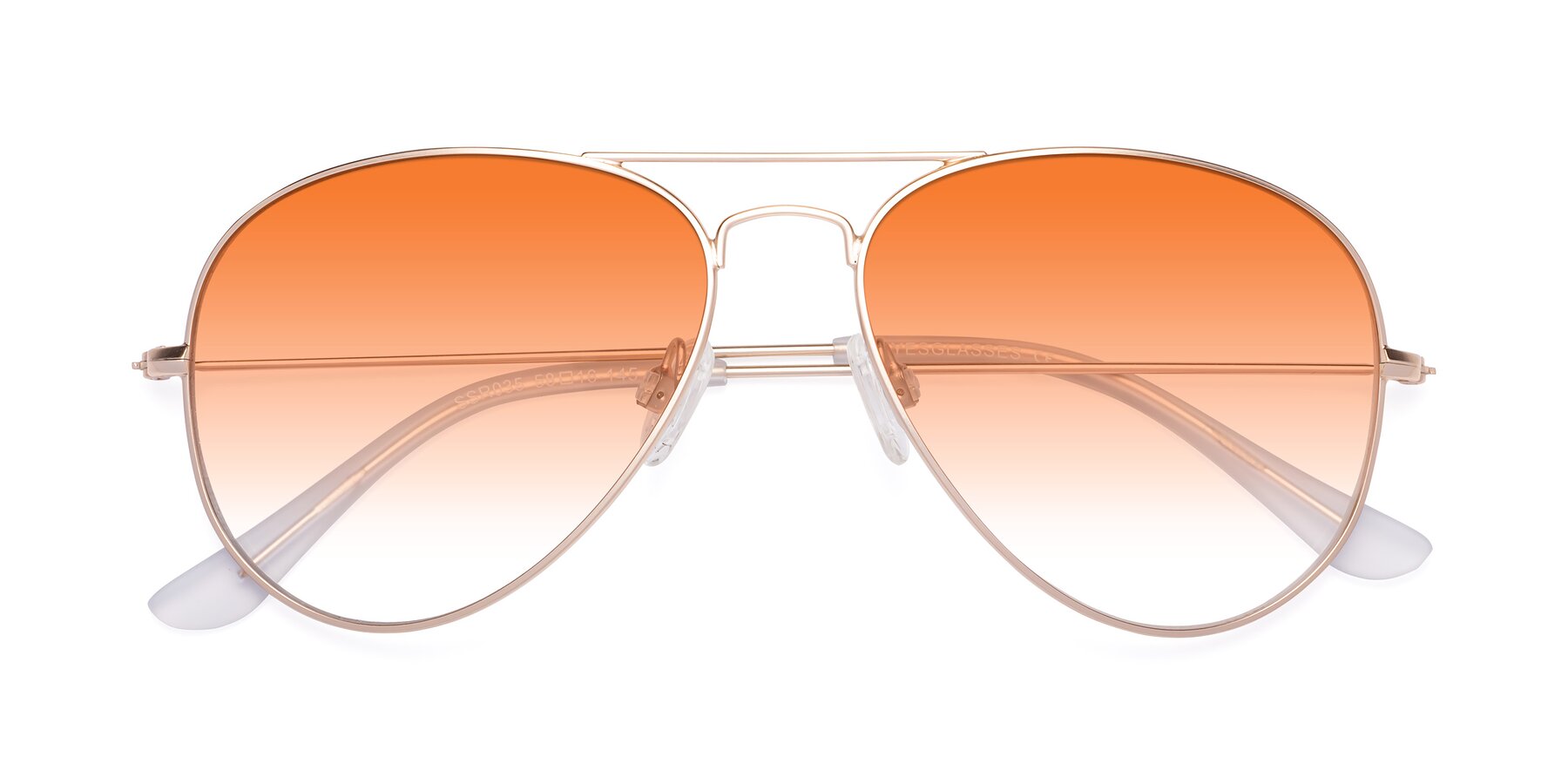 Folded Front of Yesterday in Jet Gold with Orange Gradient Lenses
