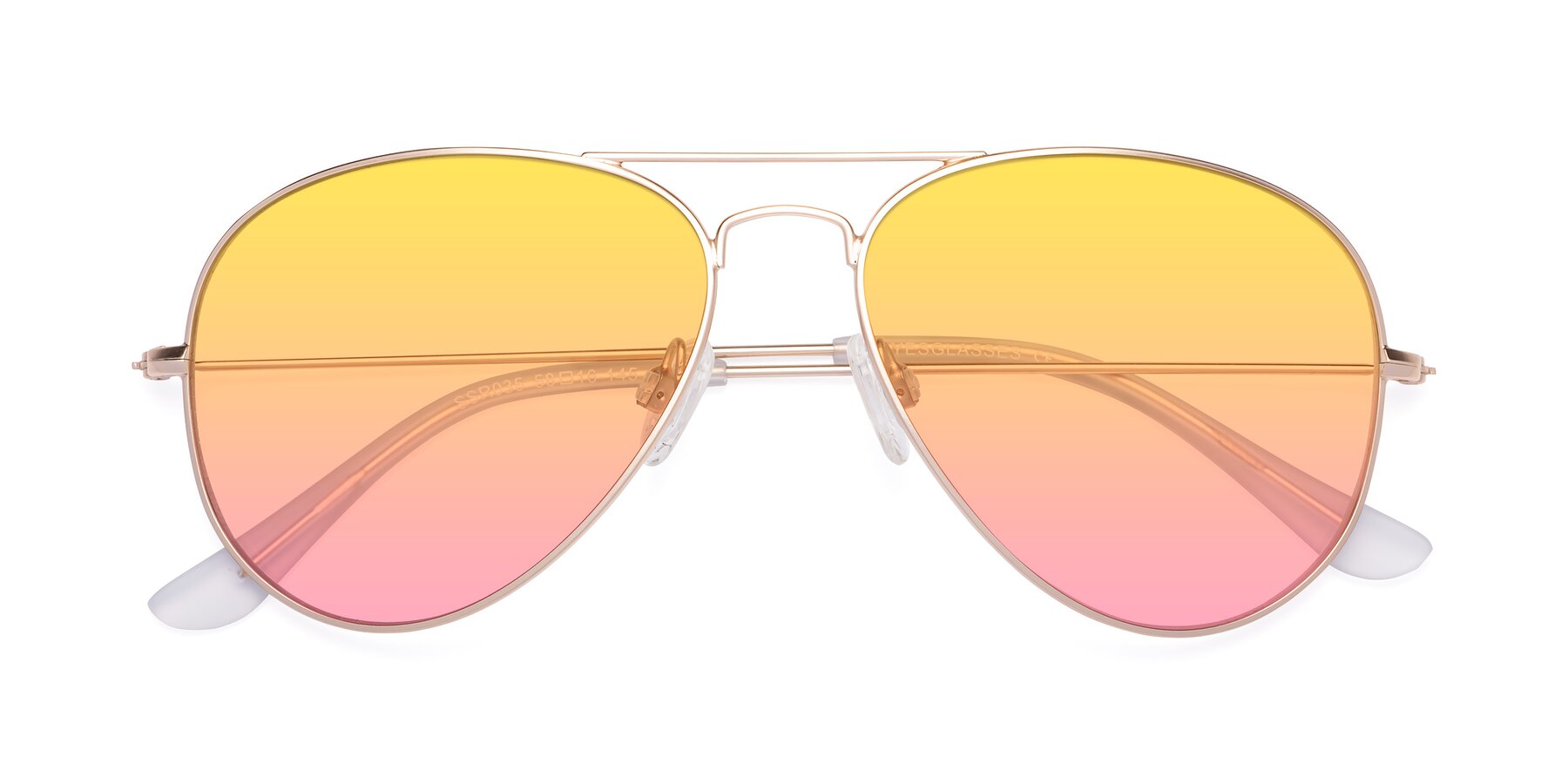 Folded Front of Yesterday in Jet Gold with Yellow / Pink Gradient Lenses