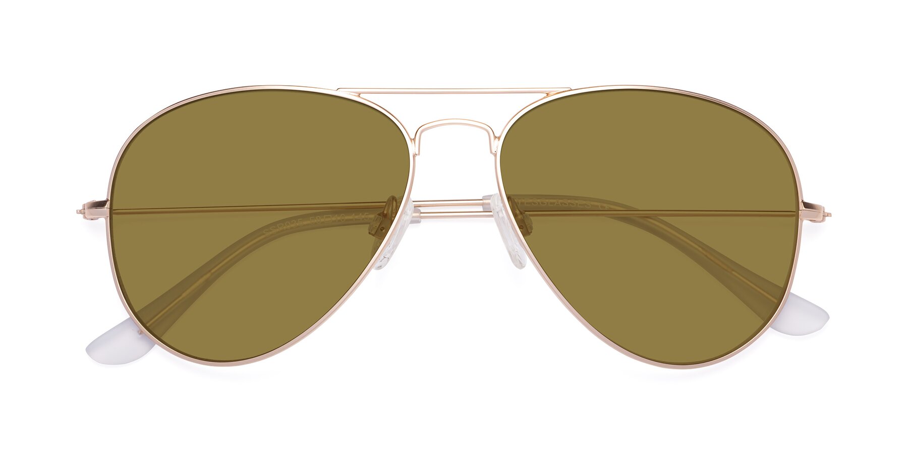 Folded Front of Yesterday in Jet Gold with Brown Polarized Lenses