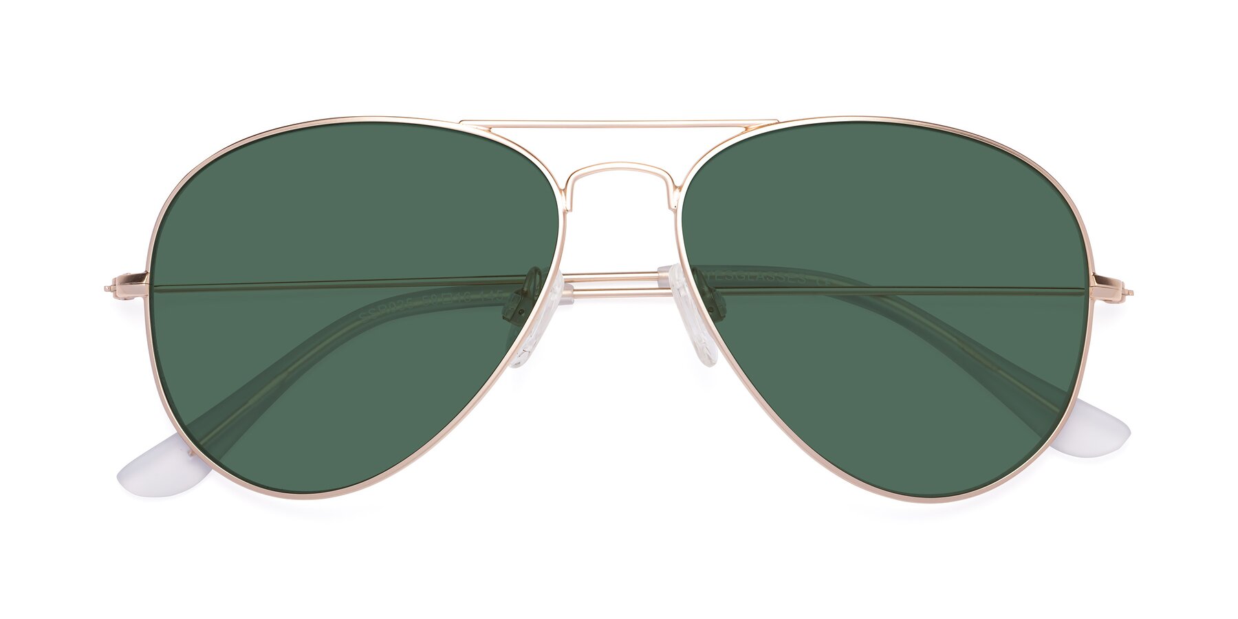 Folded Front of Yesterday in Jet Gold with Green Polarized Lenses