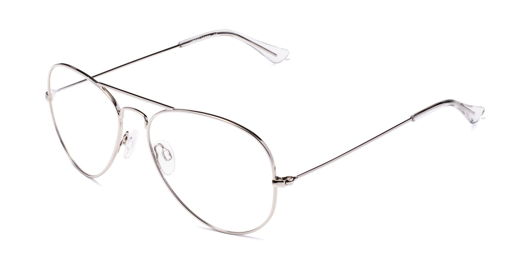 Angle of Yesterday in Silver with Clear Eyeglass Lenses