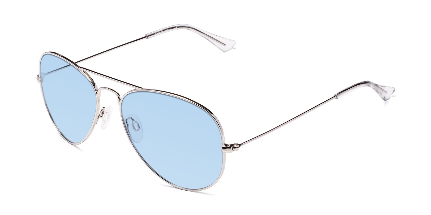 Angle of Yesterday in Silver with Light Blue Tinted Lenses