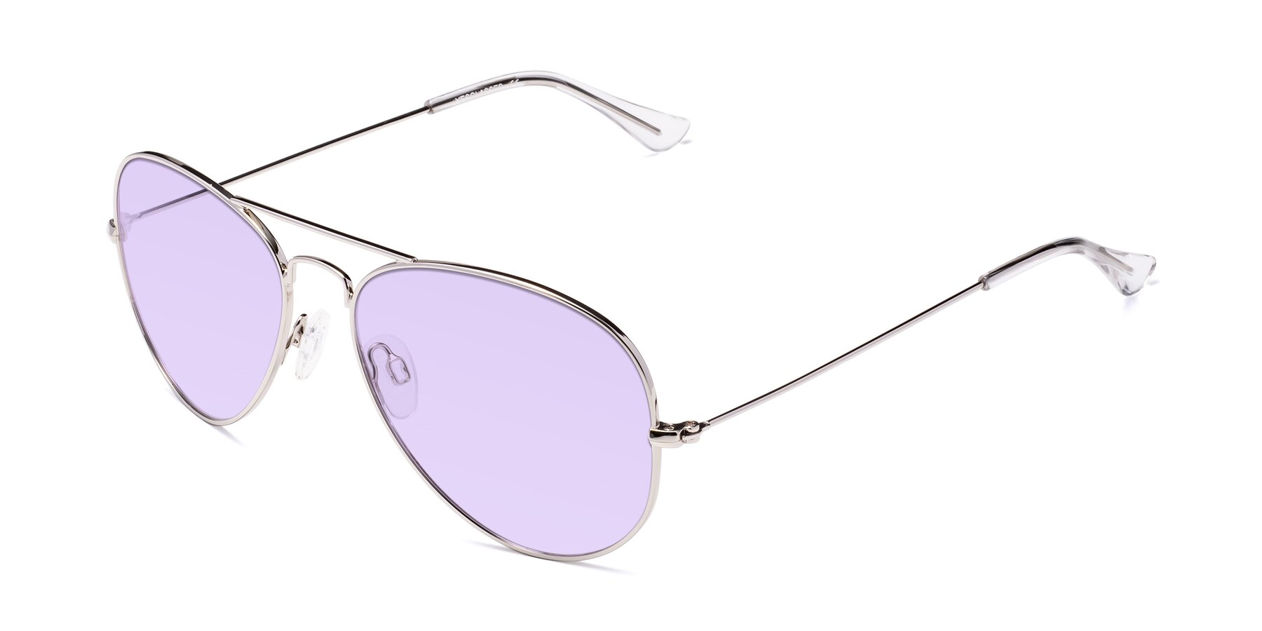 Angle of Yesterday in Silver with Light Purple Tinted Lenses