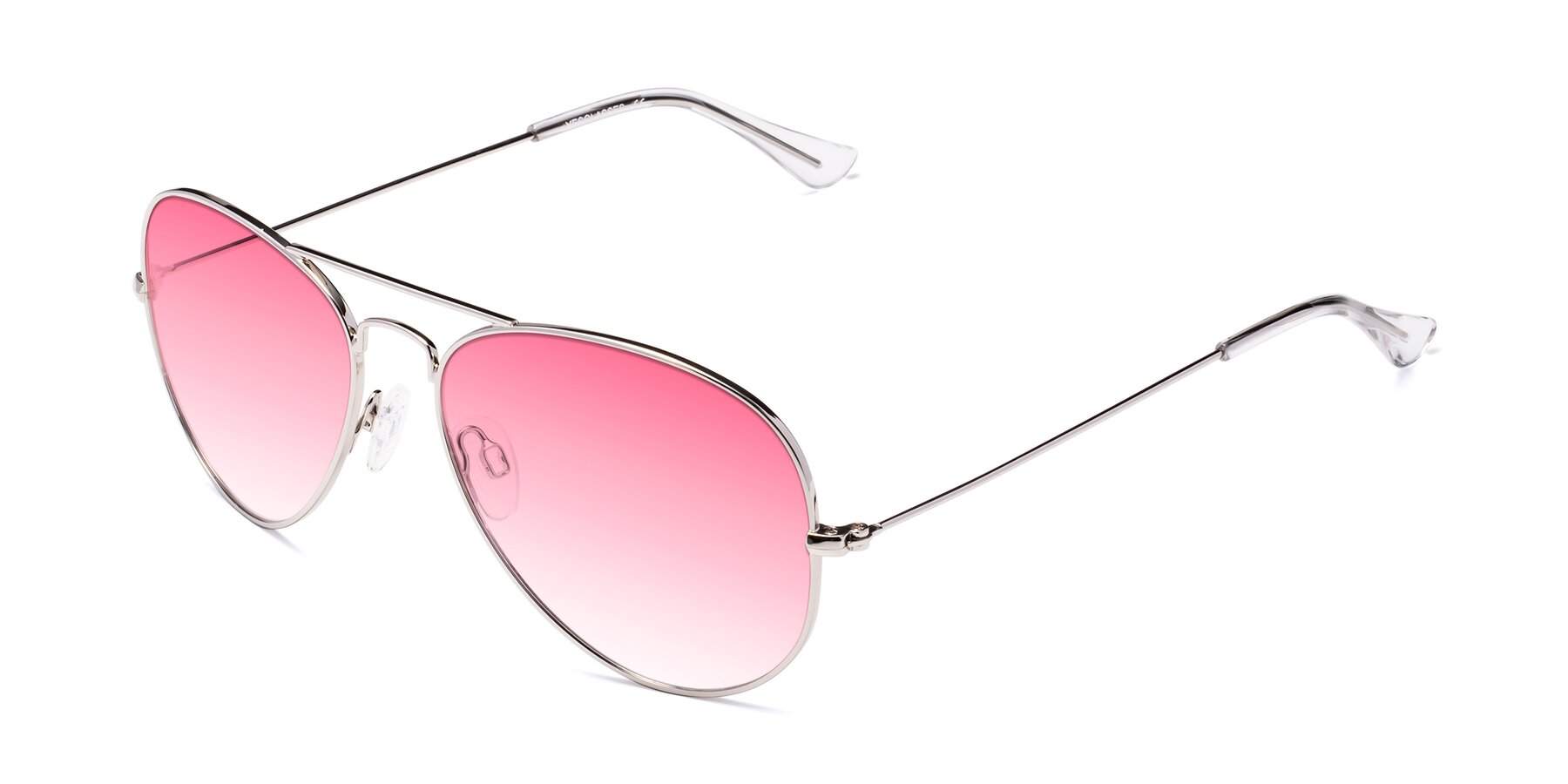 Angle of Yesterday in Silver with Pink Gradient Lenses