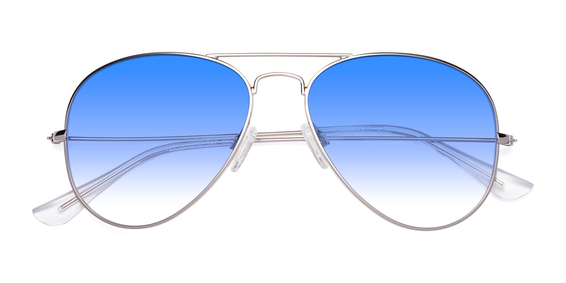 Folded Front of Yesterday in Silver with Blue Gradient Lenses