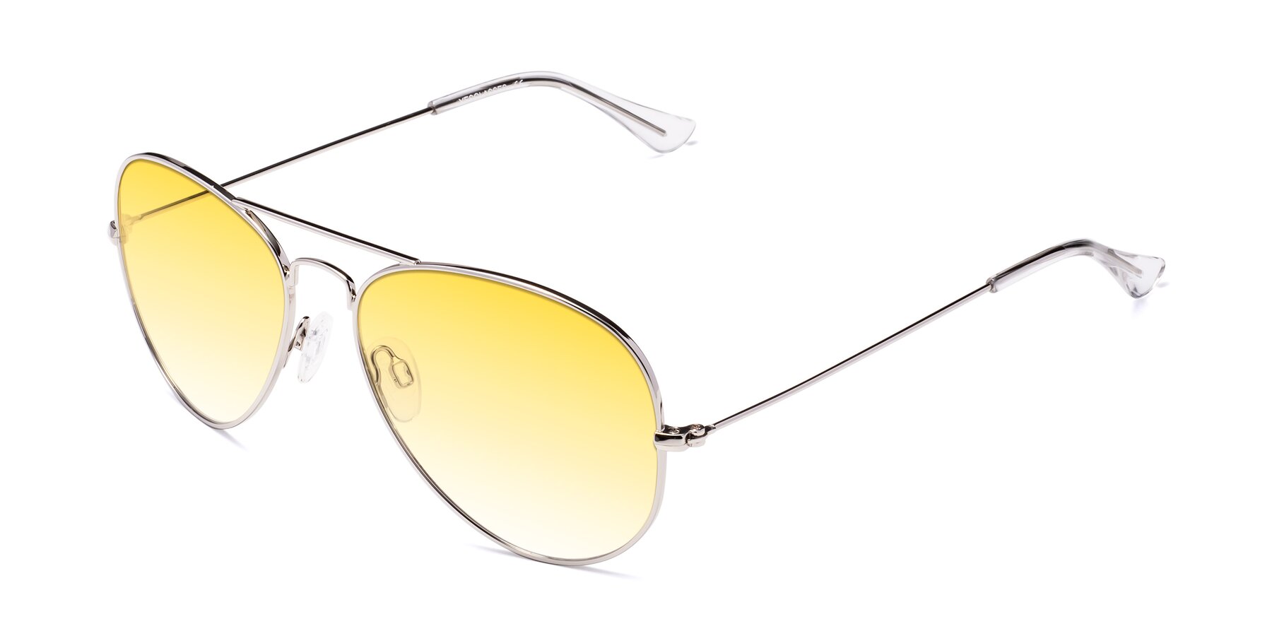 Angle of Yesterday in Silver with Yellow Gradient Lenses