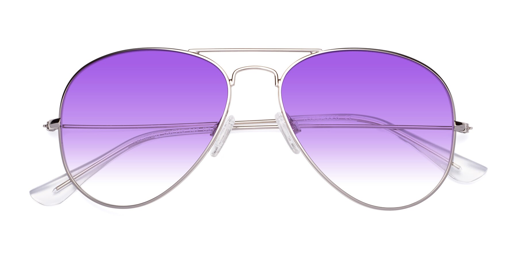 Folded Front of Yesterday in Silver with Purple Gradient Lenses