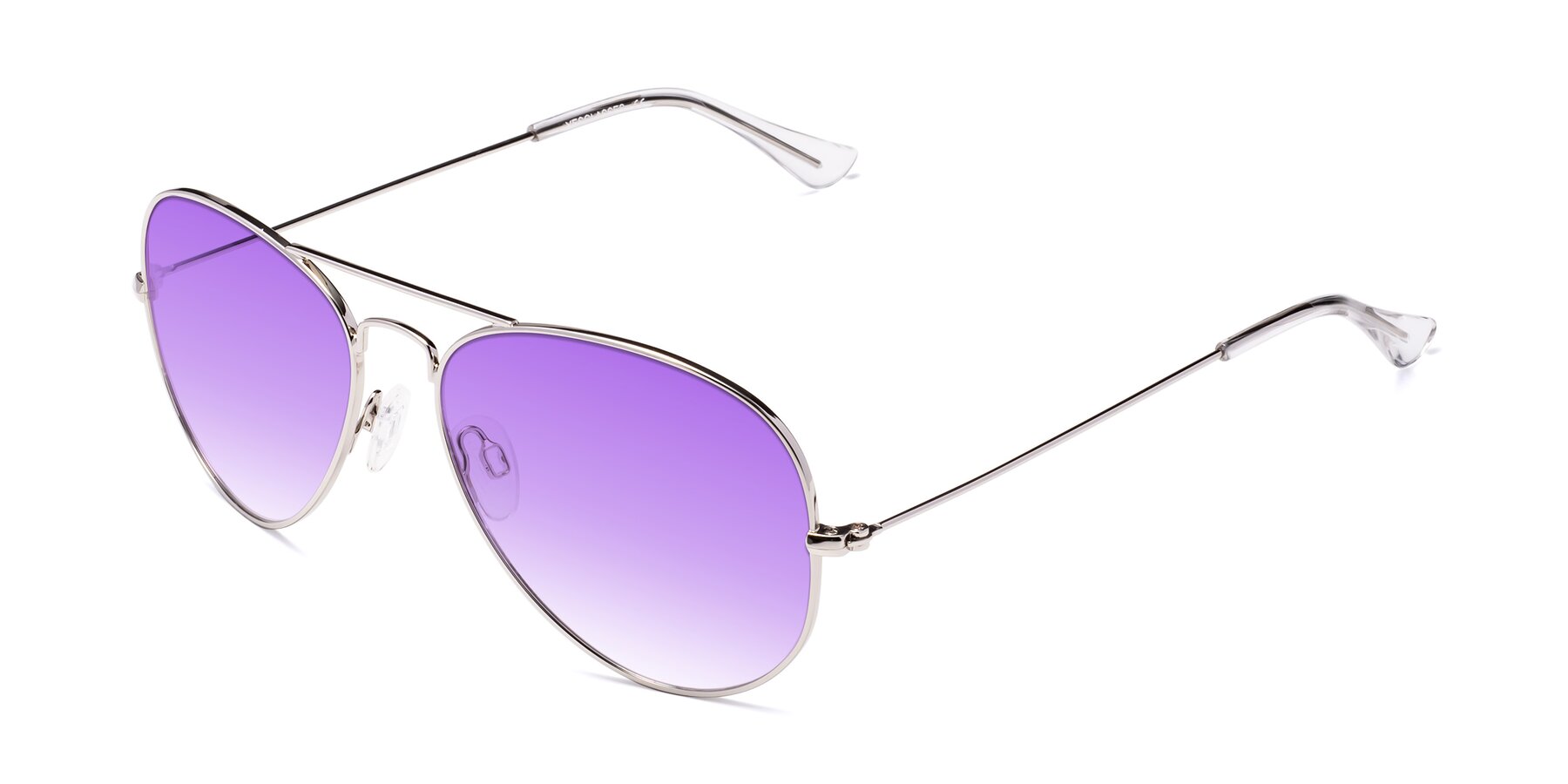 Angle of Yesterday in Silver with Purple Gradient Lenses