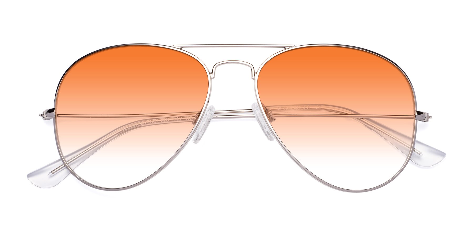 Folded Front of Yesterday in Silver with Orange Gradient Lenses
