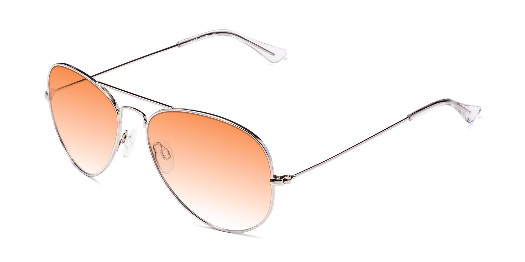 Angle of Yesterday in Silver with Orange Gradient Lenses