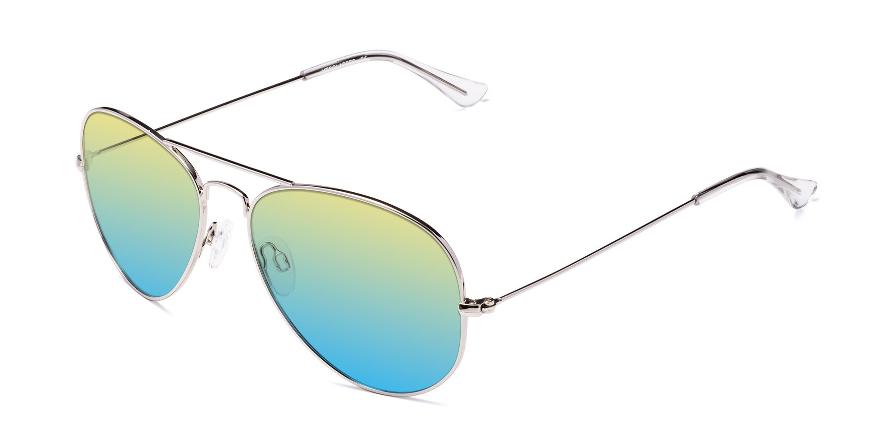 Angle of Yesterday in Silver with Yellow / Blue Gradient Lenses