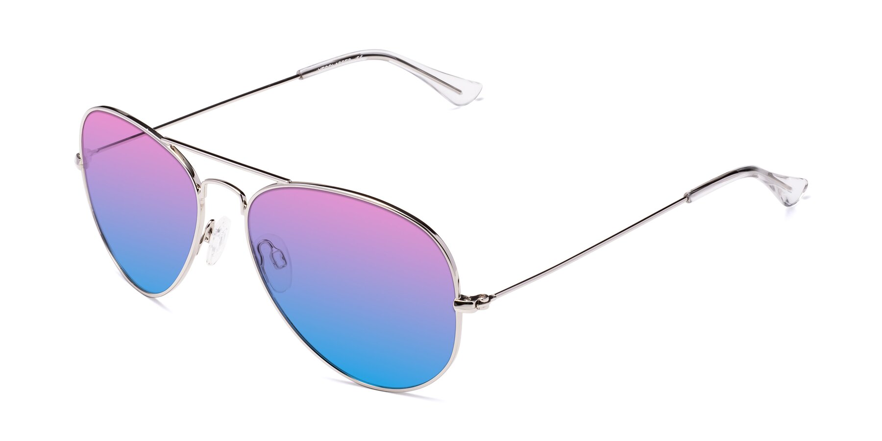 Angle of Yesterday in Silver with Pink / Blue Gradient Lenses