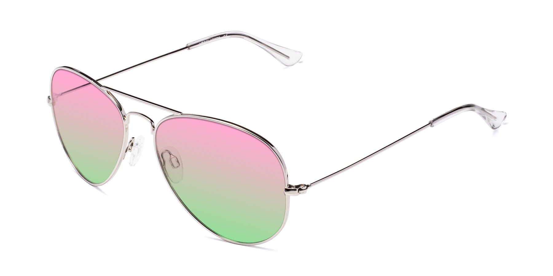 Angle of Yesterday in Silver with Pink / Green Gradient Lenses