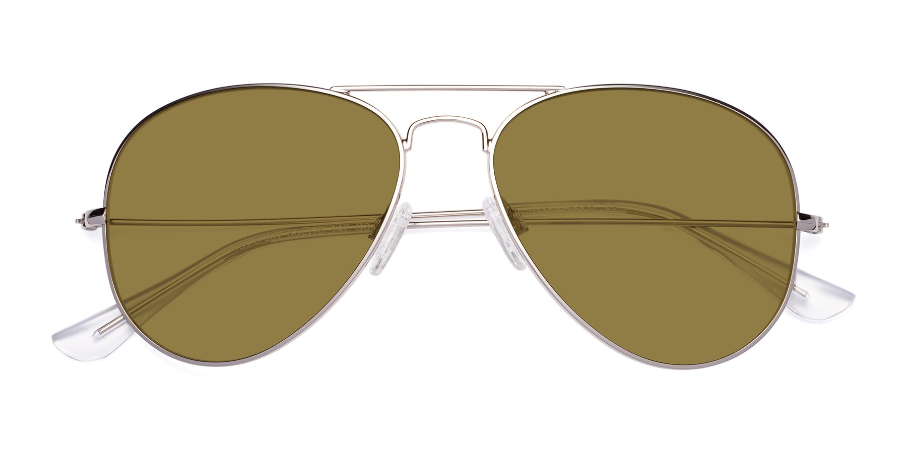 Folded Front of Yesterday in Silver with Brown Polarized Lenses