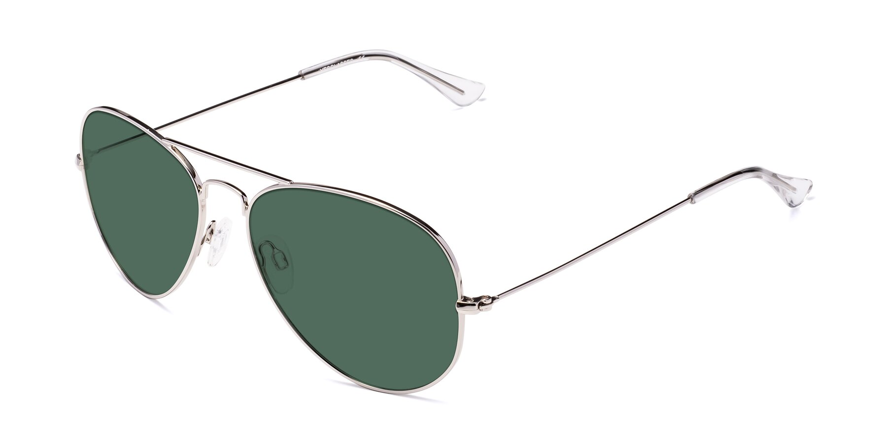 Angle of Yesterday in Silver with Green Polarized Lenses